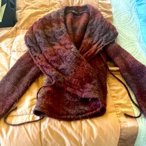 Women’s cable tie sweater